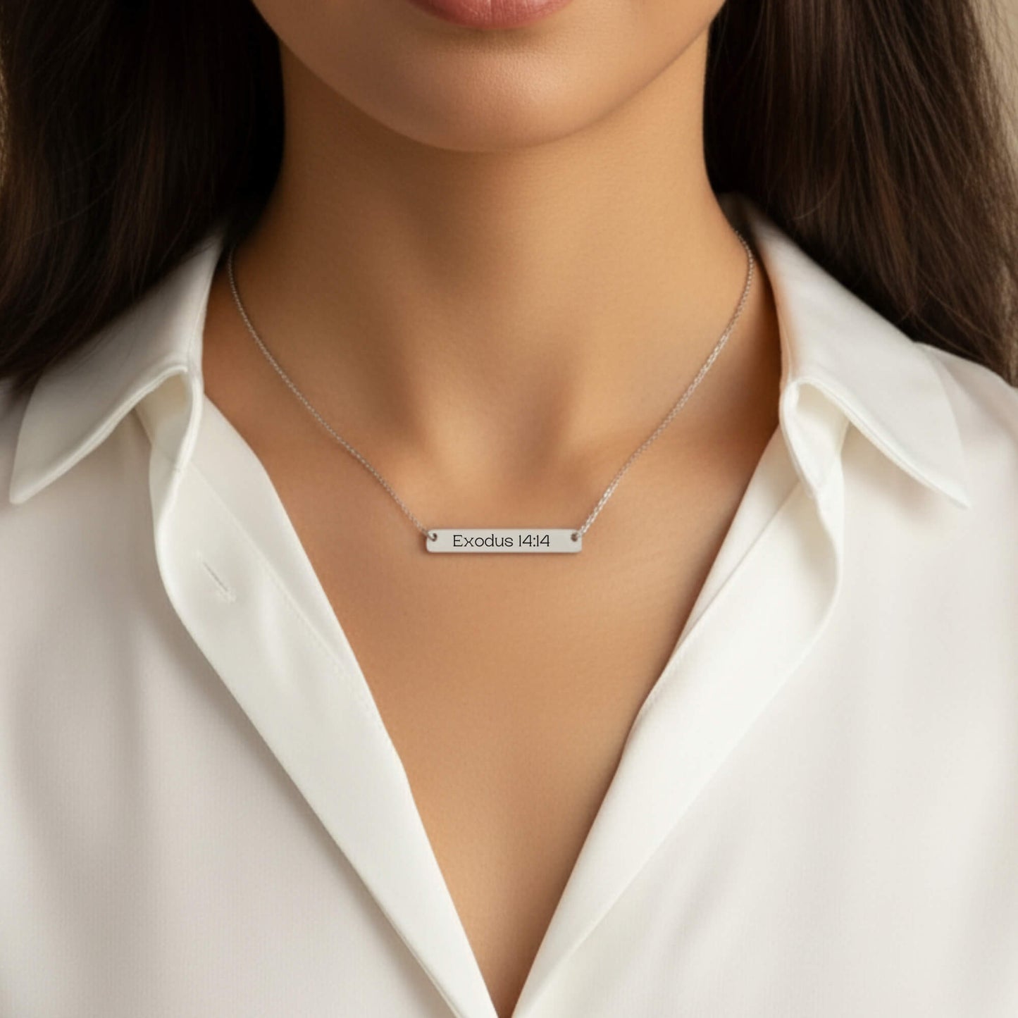 Inspirational Blessing Necklace - Exodus 14:14