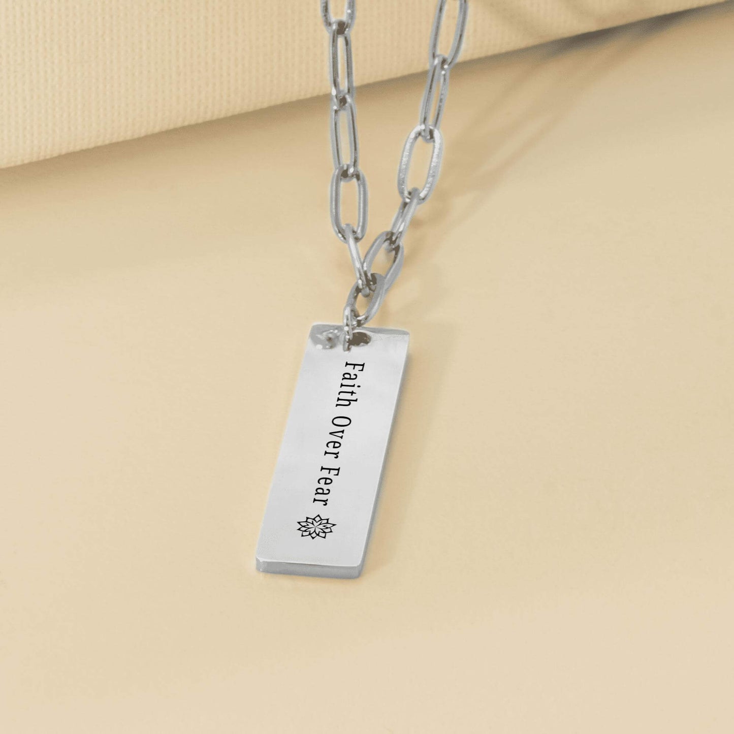 My Mantra Necklace - Faith Over Fear