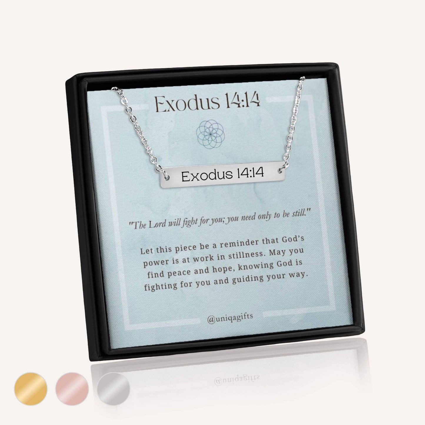 Inspirational Blessing Necklace - Exodus 14:14