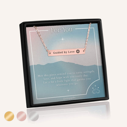 My Mantra Bar Necklace - Guided by Love