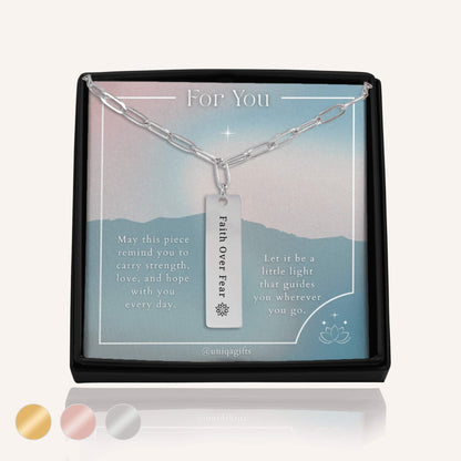 My Mantra Necklace - Faith Over Fear