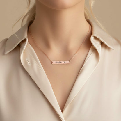 Inspirational Blessing Necklace - Psalm 23:1