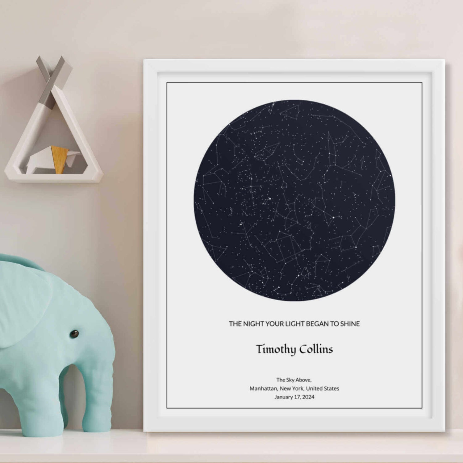 Classic Custom Star Map for Babies