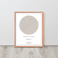 Soft Amber Star Map poster