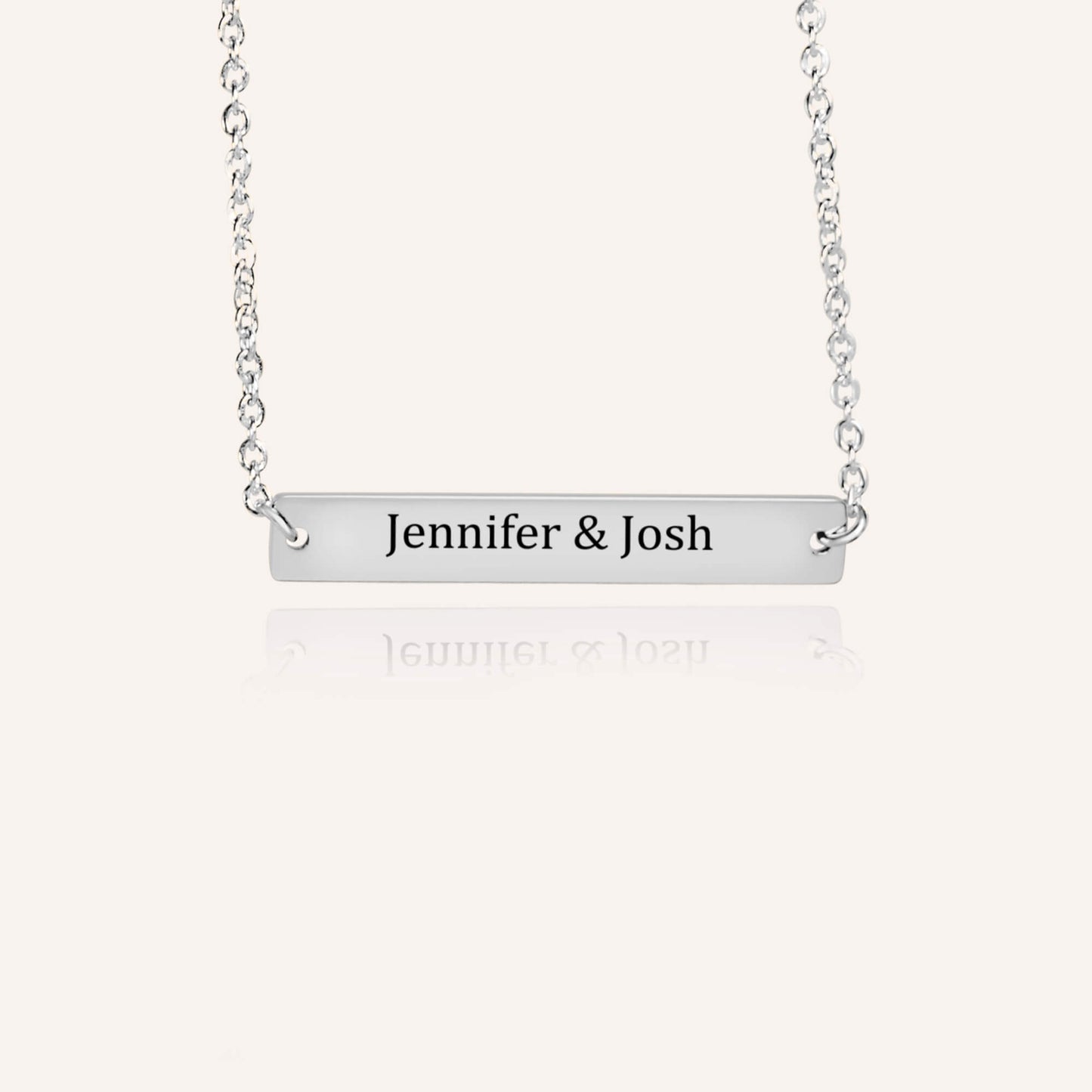 His & Hers Bar Necklace, To My King