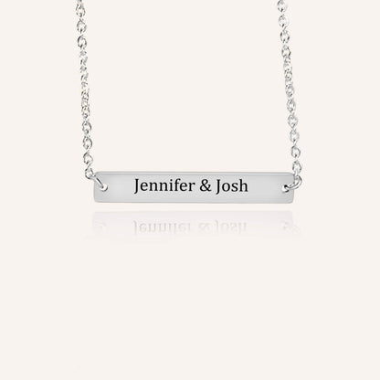 His & Hers Bar Necklace, To My King