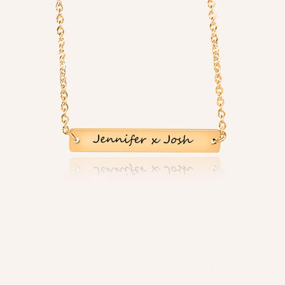 His & Hers Bar Necklace, To My Queen