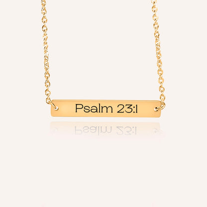 Inspirational Blessing Necklace - Psalm 23:1