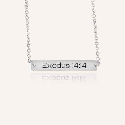 Inspirational Blessing Necklace - Exodus 14:14