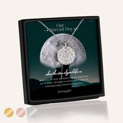 Couples Star Map Necklace
