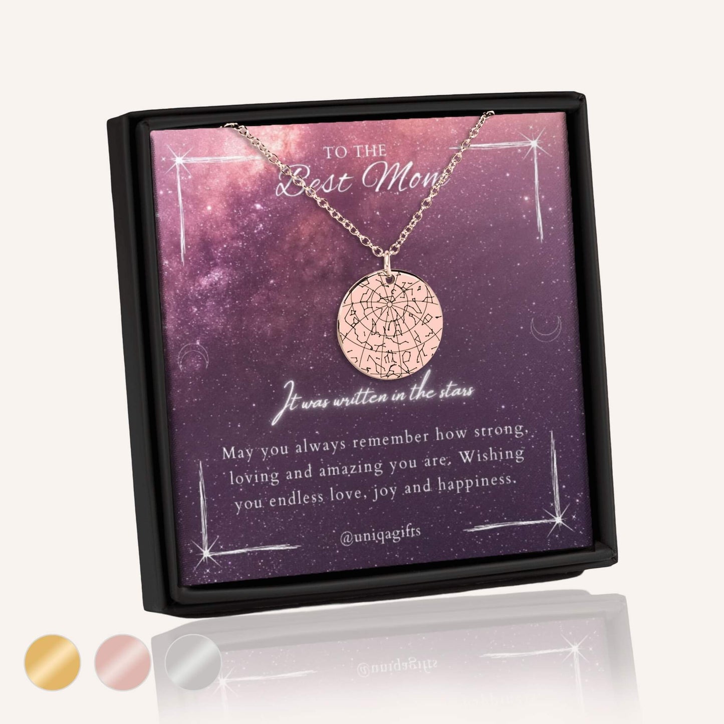Best Mom Star Map Necklace