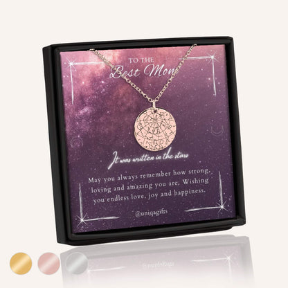 Best Mom Star Map Necklace