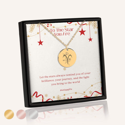 Zodiac Bloom Necklace - Christmas Edition
